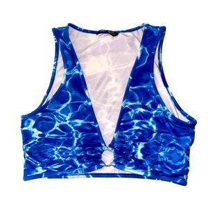 Pool Print Crop Top